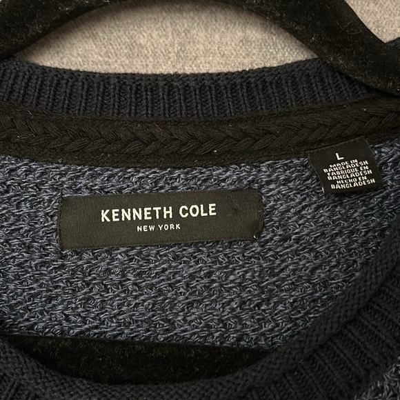 Kennith Cole Men’s Sweater size Large Navy Blue/Blue - Picture 3 of 4